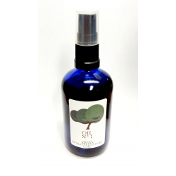 organic fair trade argan oil premium. Supporting women cooperatives UCFA Morocco. 100ml with pump. Dark Blue glass bottle