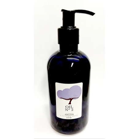 Organic argan oil Fair Trade (UCFA Morocco) Infused with Lavender Essential Oil French Fine Population. 250ml Professional size