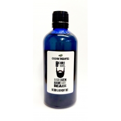 Argan infusion huiles essentielles de Bergamote. Bouteille en verre bleu foncé avec pompe. Soutien à l'UCFA, coopératives. 100ml