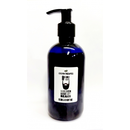 Professional size beard oil. After shave. Massage oil. Anti-ageing. Argan oil infused with bergamote essential oil
