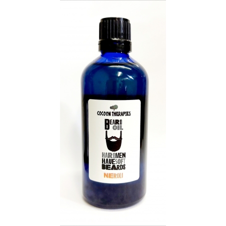 huile d'argan infusion huiles essentielles de neroli (fleur d'oranger). bouteille en verre bleu 100ml.